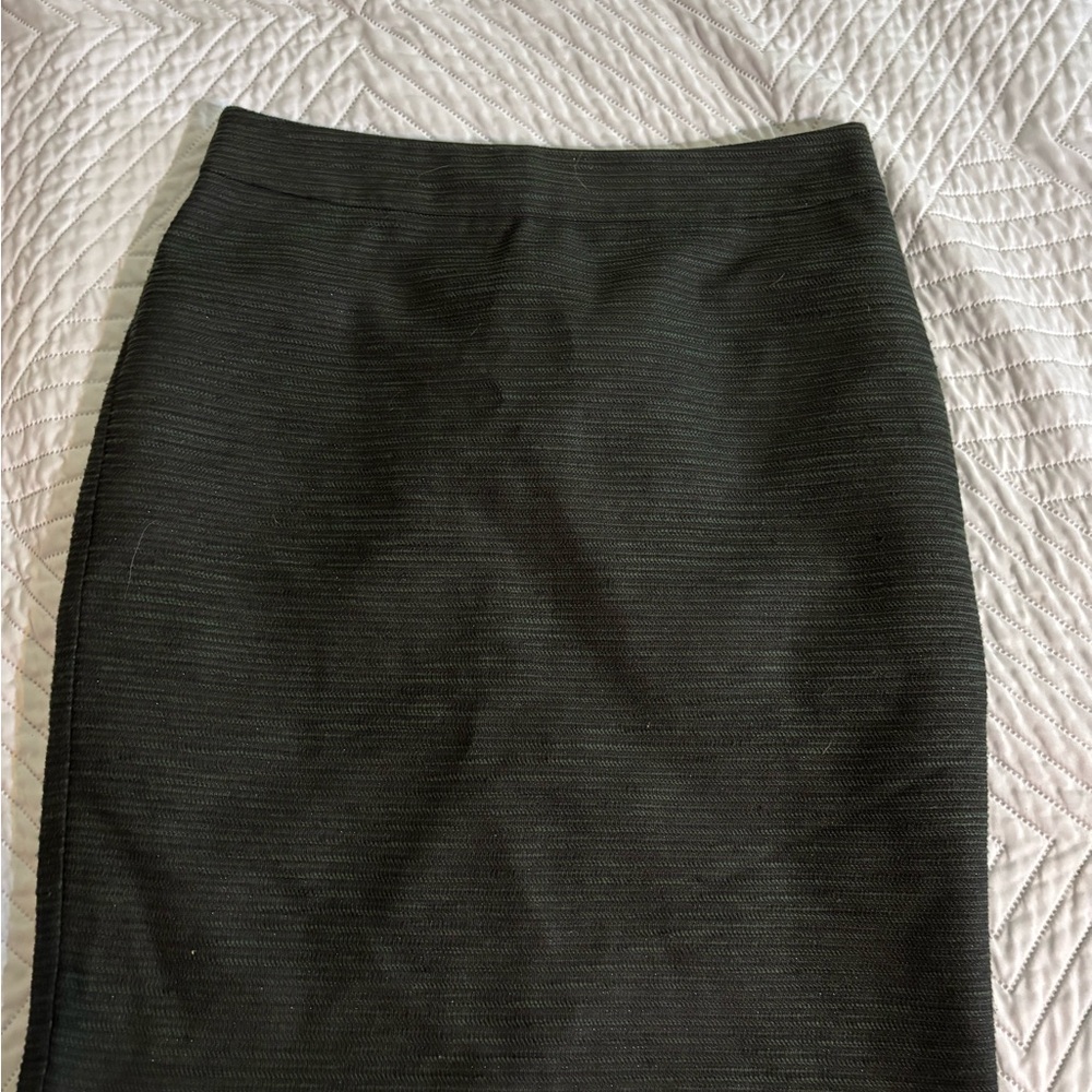 Ann Taylor Factory Gray Ribbed Pencil Skirt